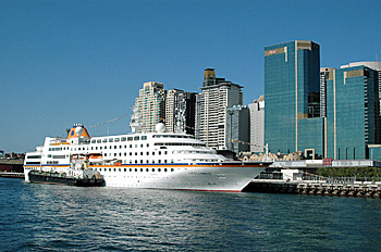 ... unser Liegeplatz in Sydney ...