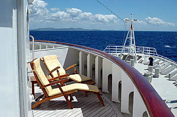 ... der Balkon der Suite ...