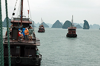 ... Haiphong - wir machen einen Ausflug mit dem Boot ...