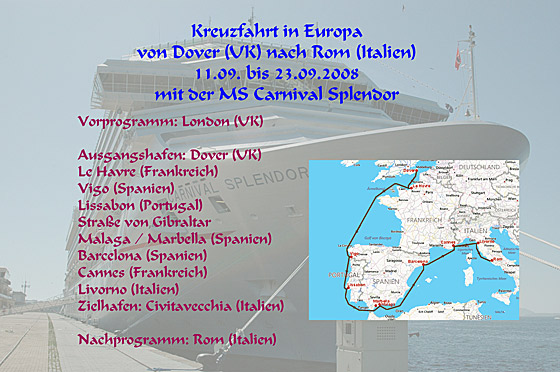 ... Übersicht der Reise ...