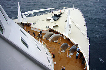 ... der Bug der Queen Mary 2 ...