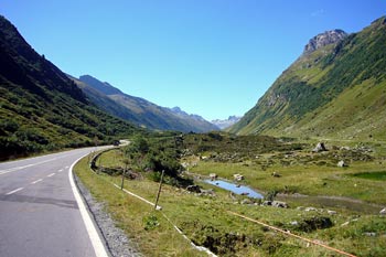 Die Auffahrt Richtung Silvretta Hochalpenstrasse