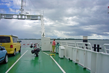 Die Überfahrt auf der Fähre von Stahlbrode zur Insel Rügen