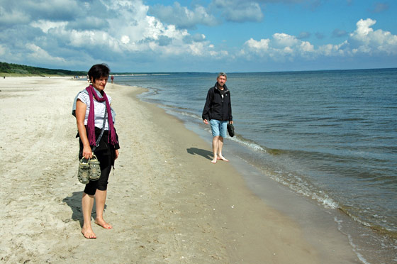... langer Strandspziergang am Strand von Usedom ...