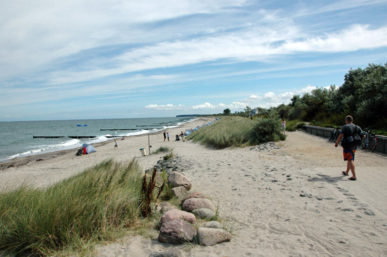 ... das erste Ziel: Heiligendamm ist erreicht - der Strand von Heiligendamm ...