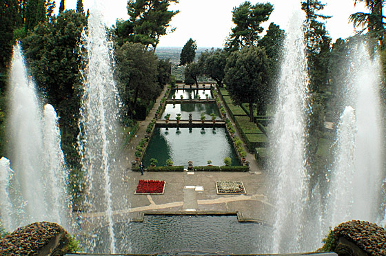 ... die Wasserspiele von Tivoli ...