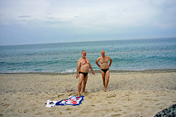 ... faszinierend - Baden im Meer am 10. Oktober ...