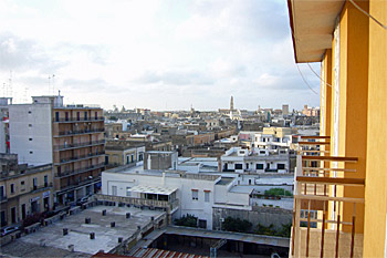... der Blick aus dem Hotel in Lecce ...