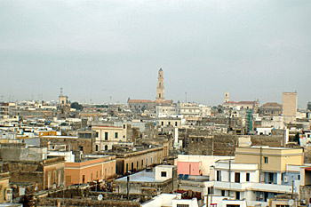 ... der Blick aus dem Hotel in Lecce ...