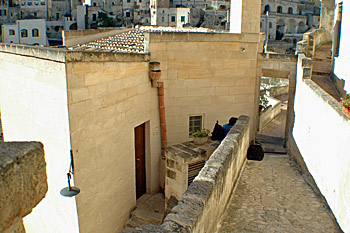 ... der Zugang zu unserem Hotelzimmer ...