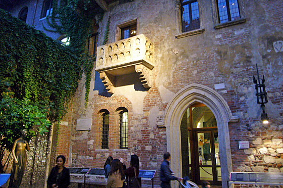 ... der Ballkon von Romeo und Julia ...