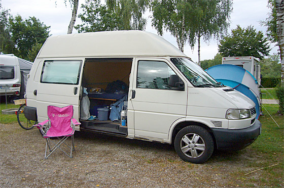... der Campingplatz am Chiemsee in Übersee ...