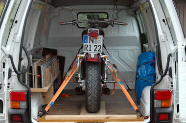 Alles einpacken und los geht die Resie.