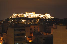 ... die Akropolis am Abend ...