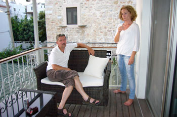 ... auf dem Balkon unserer Suite im Hotel Albratros ...