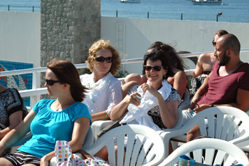 ... auf der Fahrt zur Insel Kos ...