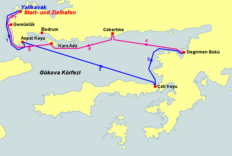 ... unser Törn im Sommer 2013 im Gökova Körfezi ...