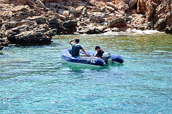 ... und Landleine ausbringen ...