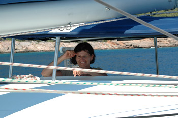 ... das Ankermanöver wird genau verfolgt ...